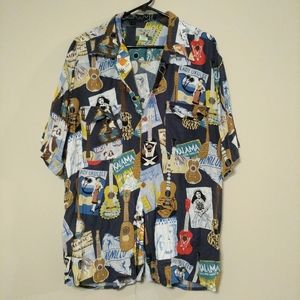 Reyn Spooner vintage ukulele Hawaiian shirt